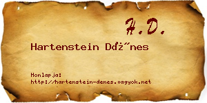 Hartenstein Dénes névjegykártya